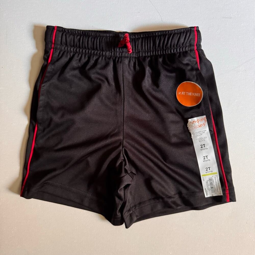 Jumping Beans Boy’s Season Style Summer Drawstring Black Stripe Shorts Sz 2T